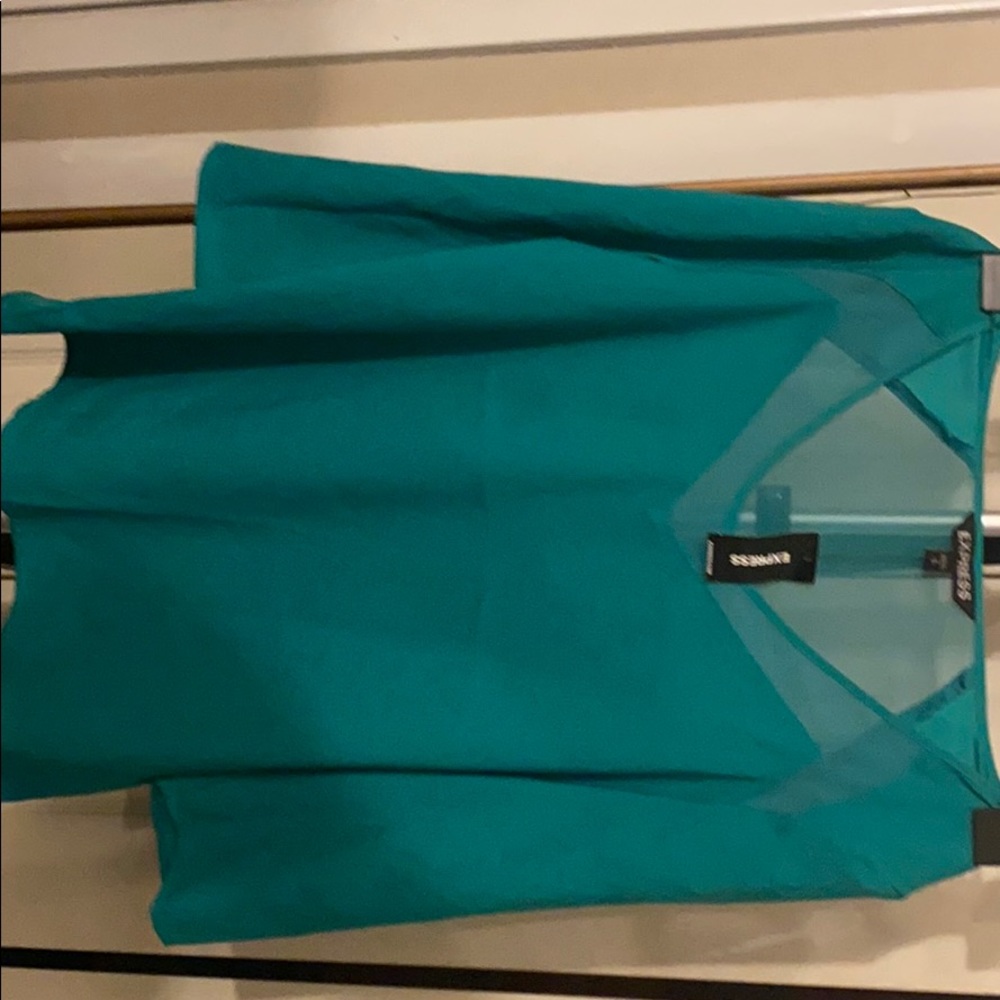 Express blouse silk with mesh top never worn